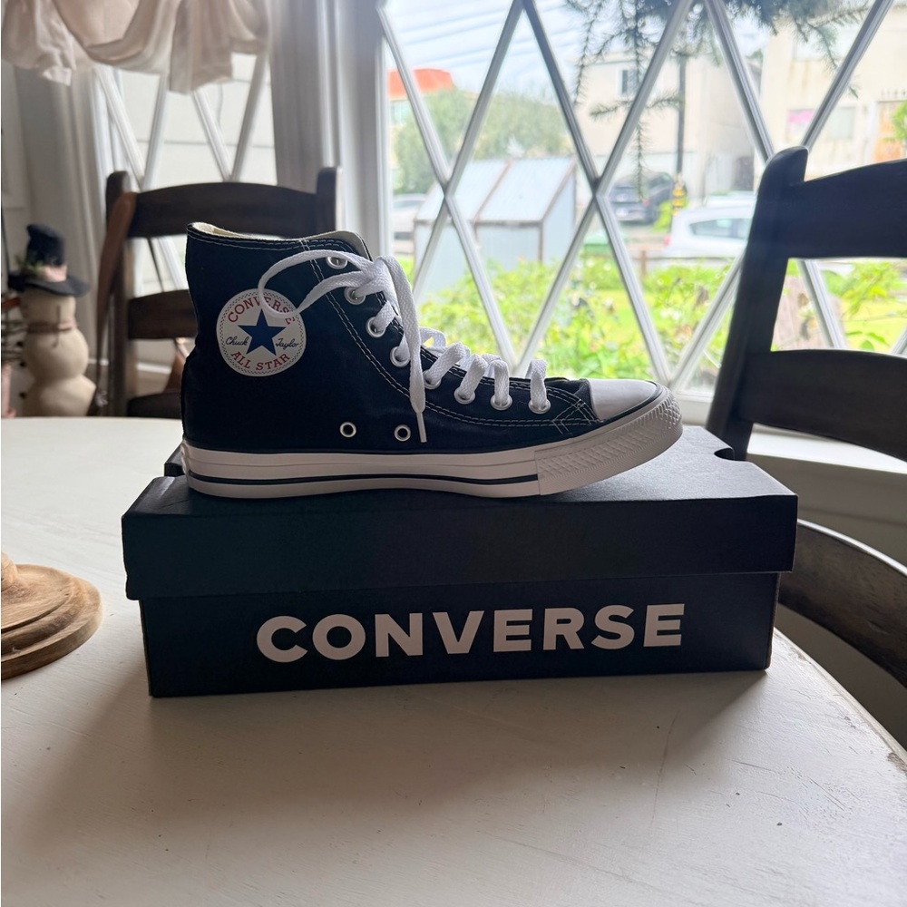 Converse Black and White High-Top Sneakers